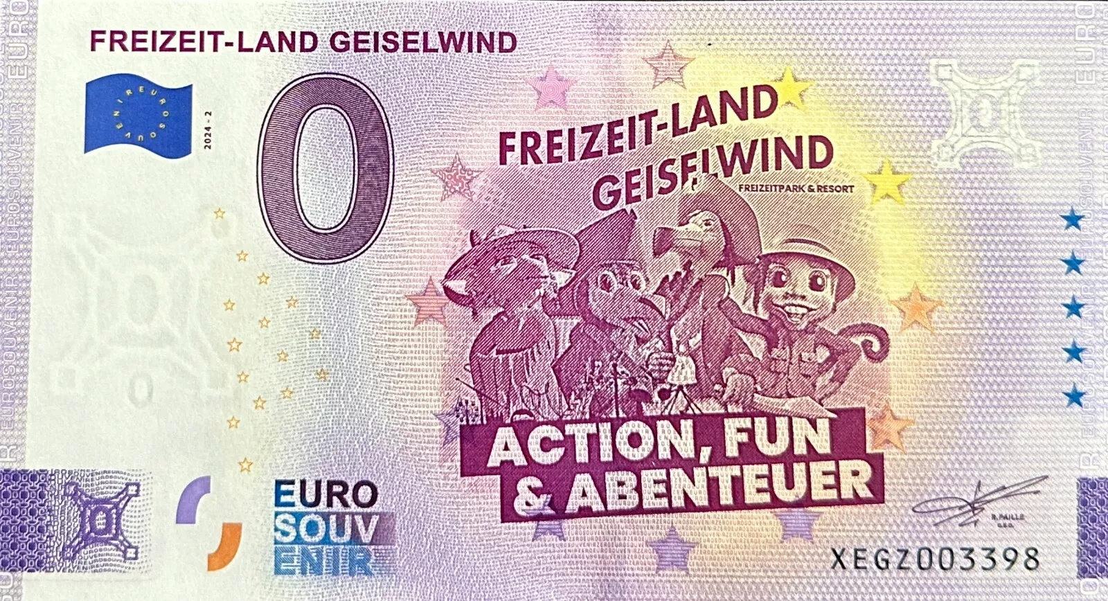 Freizeit Land Geiselwind 2024 2 Action 0 Euro Souvenir 2024 Nemecka