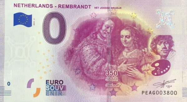 0 euro Netherlands – Rembrandt 2019-2 zero euro schein banknote