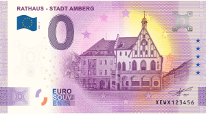 0 euro Rathaus – Stadt Amberg 2023-1 0 euro souvenir germany banknotes