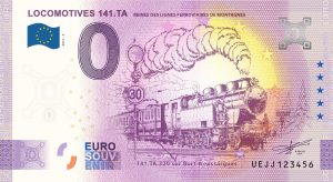 0 euro banknotes Locomotives 141.TA 2021-5 zeroeuro souvenir france