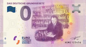 0 euro bankovky nemecko Das Deutsche Grundgesetz 2020-15