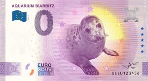 0 euro souvenir Aquarium Biarritz 2022-7 france banknotes