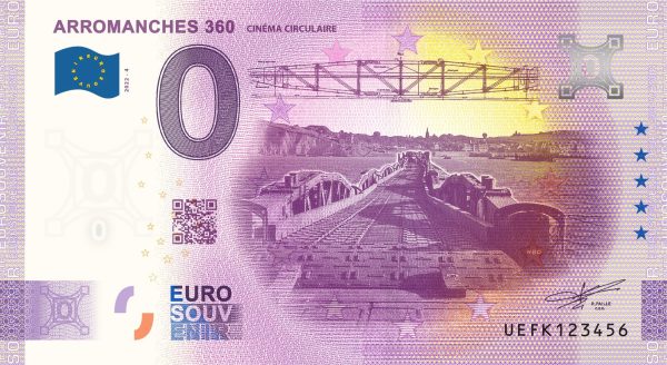 0 euro souvenir Arromanches 360 2022-4 france banknotes