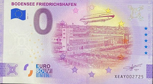 0 euro souvenir Bodensee Friedrichshafen 2021-1 zeroeuro germany schein