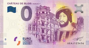 0 euro souvenir Chateau de Blois 2019-3 francois 1er billet banknote