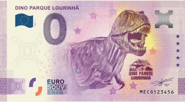 0 euro souvenir Dino Parque Lourinha 2020-1 portugal banknotes