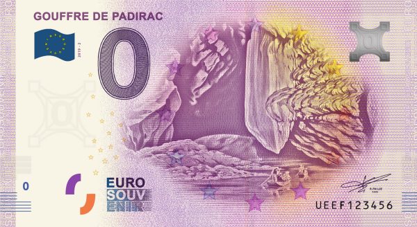 0 euro souvenir Gouffre de Padirac 2019-2
