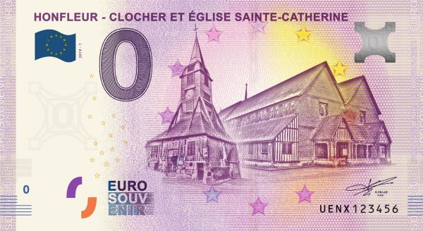 0 euro souvenir Honfleur – Clocher et Église Sainte-Catherine