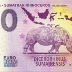 0 euro souvenir Indonesia – Sumatran Rhinoceros 2019-3 wildlife series banknote