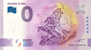 0 euro souvenir Jeanne D´Arc 2021-1 zero euro banknotes france