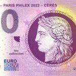 0 euro souvenir La Poste – Paris Philex 2022 – Céres 2022-1 banknote france