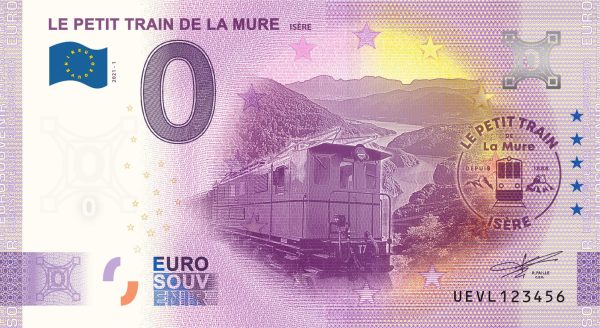 0 euro souvenir Le Petit Train de la Mure 2021-1 france banknote billet