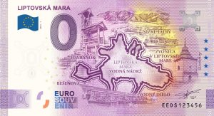 0 euro souvenir Liptovská Mara 2021-1 zeroeuro bankovka slovensko