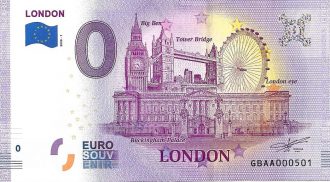 0 euro souvenir London 2020-1 england banknotes schein billet