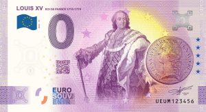 0 euro souvenir Louis XV 2022-15 france banknote