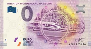 0 euro souvenir Miniatur Wunderland Hamburg 2019-8 france banknote