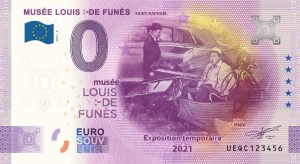 0 euro souvenir Musée Louis De Funes 2021-3 france banknote billet