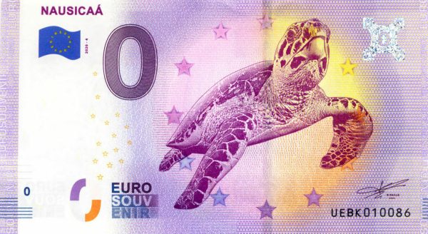 0 euro souvenir Nausicaá 2020-4 zeroeuro banknote