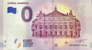 0 euro souvenir Opéra Garnier 2019-2 france banknote
