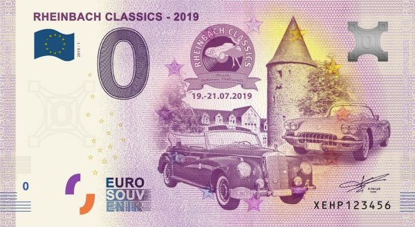 0 euro souvenir Rheinbach Classics – 2019-1 billet banknote france