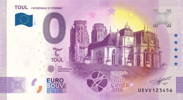 0 euro souvenir Toul 2021-1 france banknotes billet