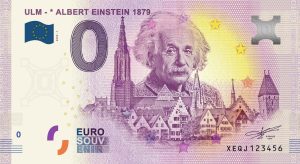 0 euro souvenir Ulm – Albert Einstein 1879 2020-1 zeroeuro banknote schein germany