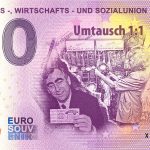 0 euro souvenir Wahrungs-, Wirdschafts – und Sozialunion 2021-44 zeroeuro schein germany banknote