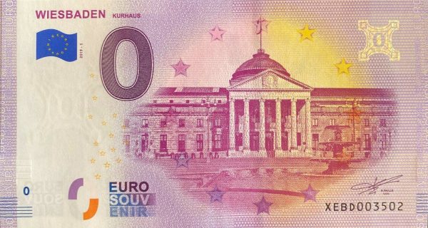 0 euro souvenir Wiesbaden 2019-1 kurhaus zero euro germany