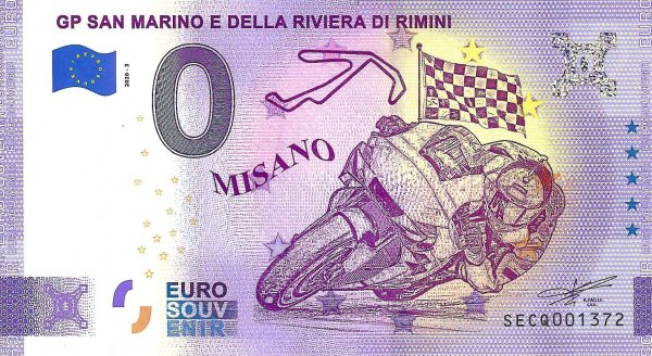 0 euro souvenir banknote GP San Marino 2020-3 zeroeuro italy