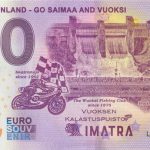 0 euro souvenir banknote Imatra Finland – Go Saimaa and Vuoksi 2020-1 Anniversary chybotlač error print