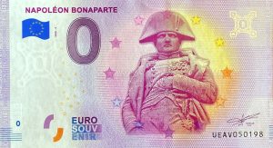 0 euro souvenir banknote Napoléon Bonaparte 2020-4 zero euro bankovka france