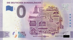0 euro souvenir banknote germany schein DIE DEUTSCHEN BUNDESLÄNDER BADEN-WÜRTTEMBERG 2020-5