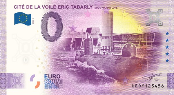 0 euro souvenir banknotes Cité de la Voile Eric Tabarly 2022-2 france