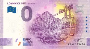 0 euro souvenir bankovka Lomnický štít 2020-1 zero euro slovensko