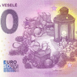 0 euro souvenir bankovka Šťastné a veselé 2021-3 slovensko