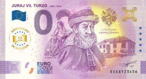 0 euro souvenir bankovka slovensko Juraj VII. Turzo 2025-2 10 years anniversary