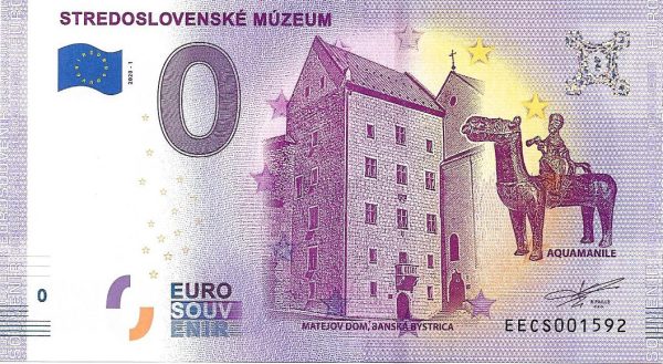 0 euro souvenir bankovka slovensko stredoslovenske muzeum 2020-1