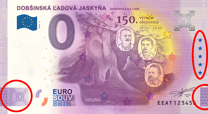 0 euro souvenir dobsinska ladova jaskyna novy dizajn