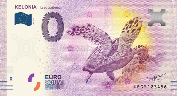 0 euro souvenir kelonia ile de la reunion france