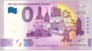0 euro souvenir schein germany Die Deutschen Bundeslander 2020-13