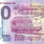 0 euro souvenir slovensko Elektrický rušeň 350 2024-3 pečiatka 2