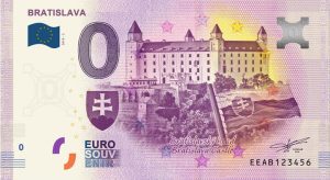 0 euro souvenir slovensko bratislava 2019-2 banknote slovakia
