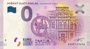 0 euro souvenir slovensko kosicky zlaty poklad 2019-2 golden treasure slovakia banknote