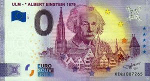 0 euro souvenir ulm – albert einstein 1879 2021-1 anniversary banknote germany schein