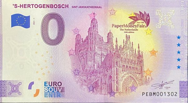 0 euro souvenir ´S-Hertogenbosch 2021-1 netherlands banknotes