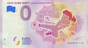 0 eurova bankovka UEFA EURO 2020 2020-3 zero euro
