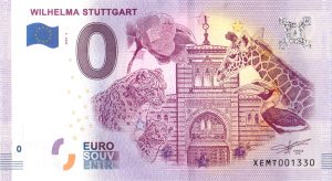 0 eurova bankovka nemecko Wilhelma Stuttgart 2020-3 zero euro schein