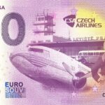 100 let ČSA 2023-1 0 euro souvenir bankovka ceska republika