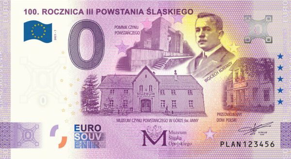100. Rocznica III Powstania Slaskiego 2021-1 0 euro souvenir poland