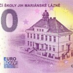 100. výročí školy Jih Mariánské Lázně 2023-1 0 euro souvenir bankovka ceska republika